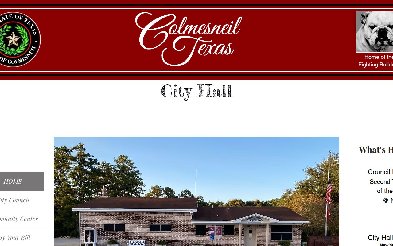 Colmesneil warrant questions routed from the official City Hall information page