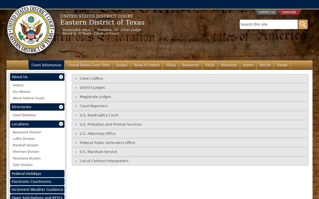 Tyler County arrest warrant routing compared with the federal courthouse in Tyler